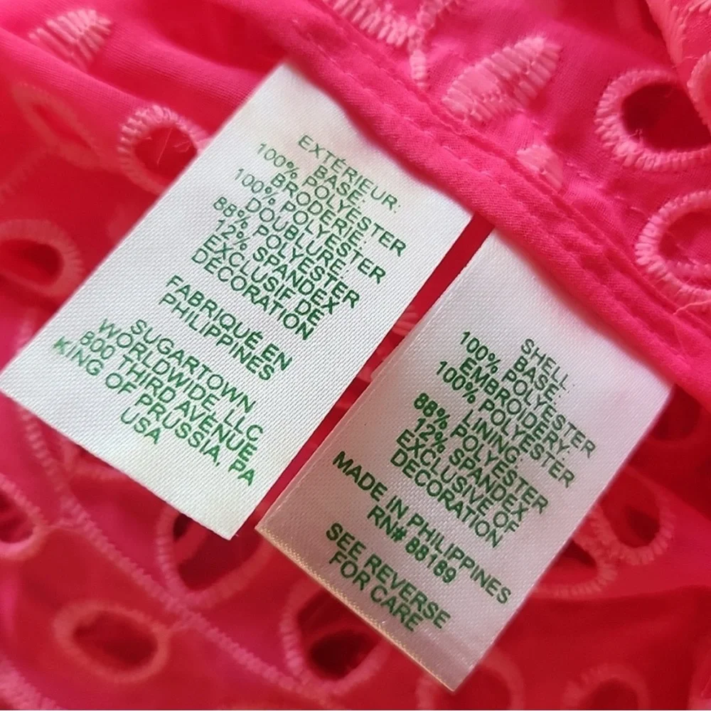 Lilly Pulitzer Vibrant Pink Eyelet Midi Dress - Picture 5 of 6